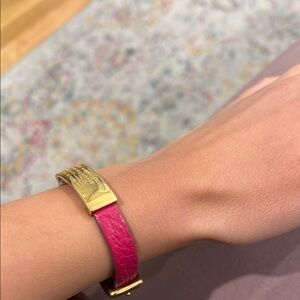 Marc Jacobs Elegant Gold and Pink Bracelet